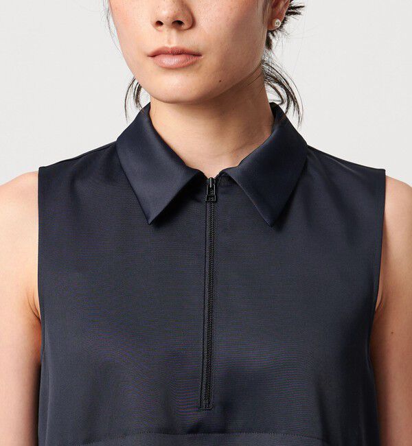 UNITED ARROWS「＜TO UNITED ARROWS＞シャツカラー ノースリーブ ワンピース」|ワンピース|