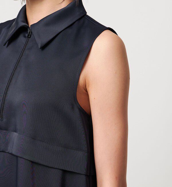 UNITED ARROWS「＜TO UNITED ARROWS＞シャツカラー ノースリーブ ワンピース」|ワンピース|