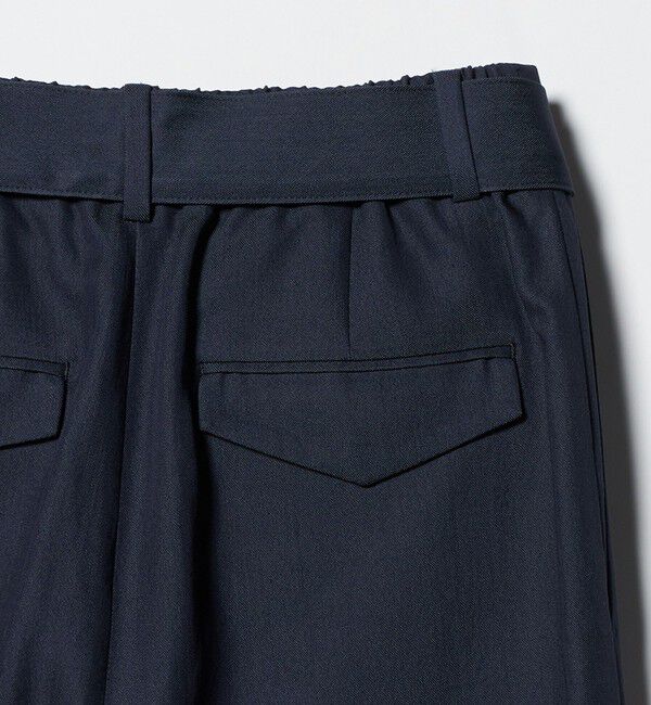 UNITED ARROWS「スラブ リボン テーパードパンツ」|スラックス|