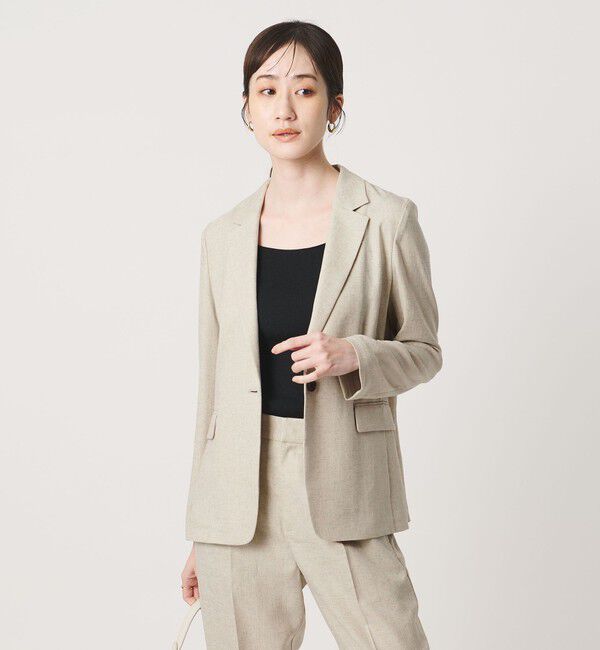 UNITED ARROWS「Spiree IAS テーラード ジャケット ‐UVカット 接触冷感 ウォッシャブル‐」|テーラードジャケット|NATURAL