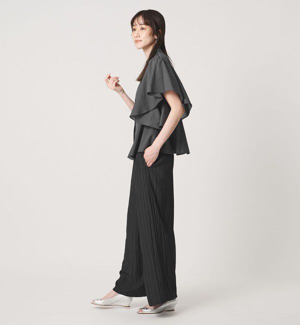 UNITED ARROWS「オーガンジー ペプラム フレア ブラウス ‐ウォッシャブル‐」|シャツ・ブラウス|