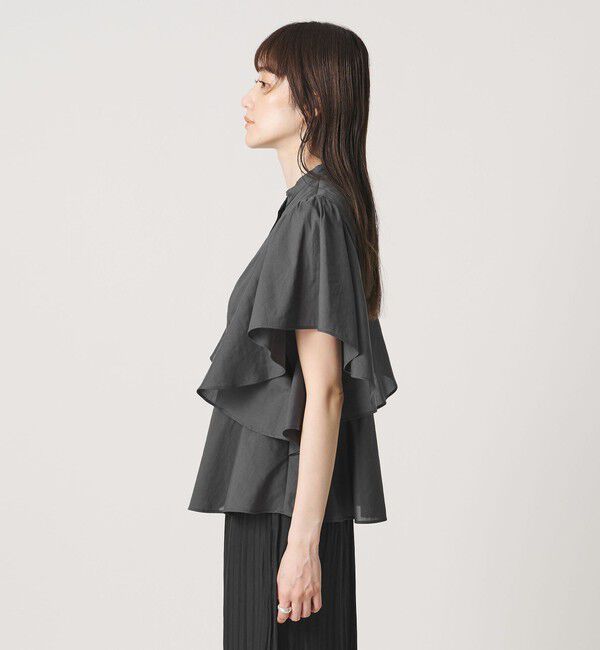 UNITED ARROWS「オーガンジー ペプラム フレア ブラウス ‐ウォッシャブル‐」|シャツ・ブラウス|