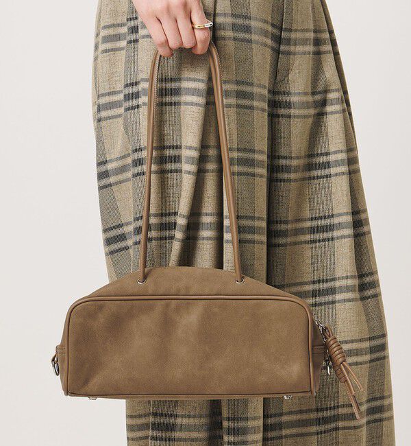 UNITED ARROWS「＜＆MyuQ＞KAKU ワイドバッグ」|ショルダー・メッセンジャー|BEIGE