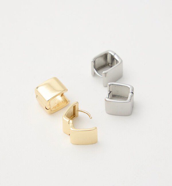 UNITED ARROWS green label relaxing「【WEB限定】スクエアクリップ フープピアス」|ピアス|