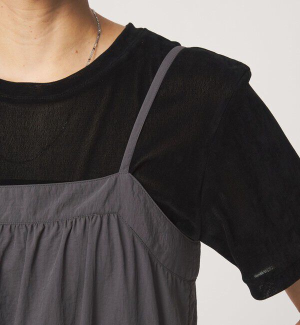 UNITED ARROWS green label relaxing「ウスカル キャミソール サロペット UVカット 撥水 接触冷感」|オールインワン|