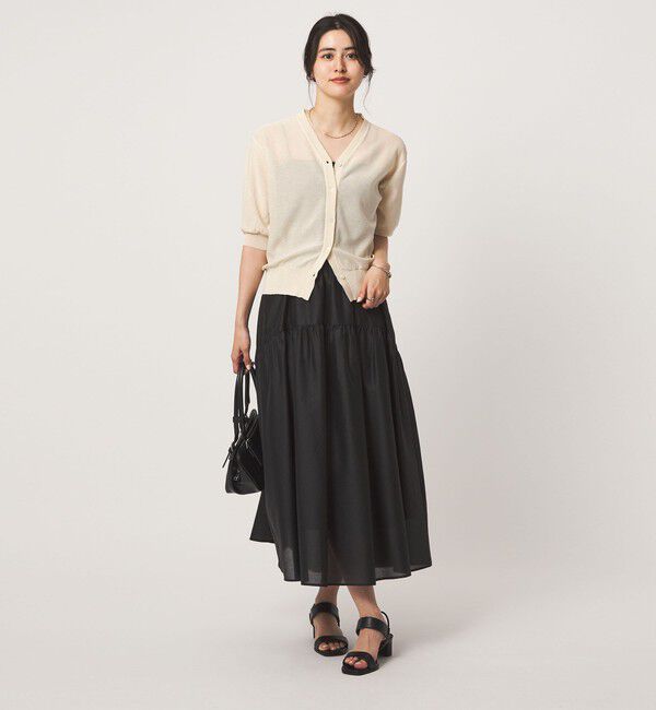 UNITED ARROWS green label relaxing「スパンコール ラメ Vネック ニット カーディガン」|カーディガン|