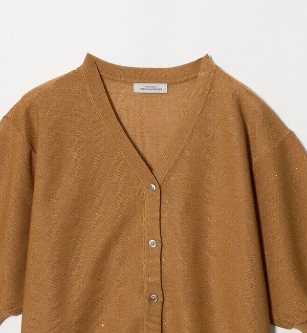 UNITED ARROWS green label relaxing「スパンコール ラメ Vネック ニット カーディガン」|カーディガン|