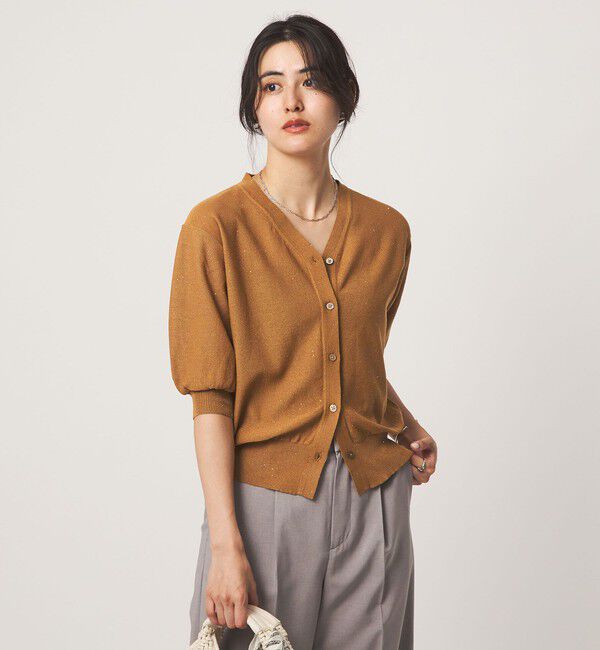 UNITED ARROWS green label relaxing「スパンコール ラメ Vネック ニット カーディガン」|カーディガン|