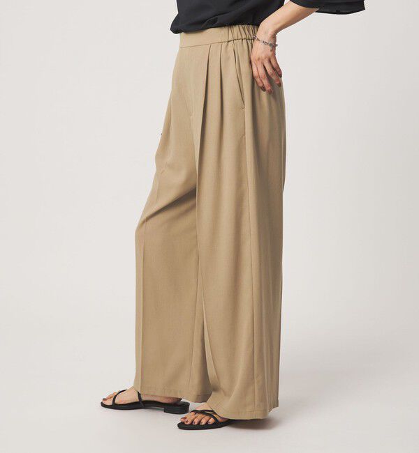 UNITED ARROWS green label relaxing「ボイル 2タック イージー ワイドパンツ マシンウォッシャブル 吸水速乾 通気性」|スラックス|