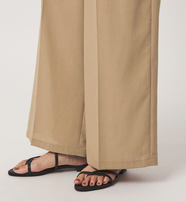 UNITED ARROWS green label relaxing「ボイル 2タック イージー ワイドパンツ マシンウォッシャブル 吸水速乾 通気性」|スラックス|