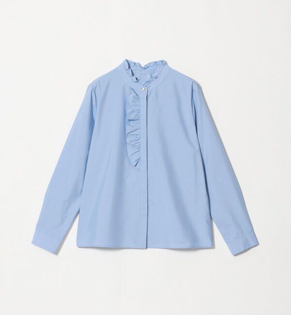 UNITED ARROWS green label relaxing「フリル ディテール ブラウス マシンウォッシャブル UVカット」|シャツ・ブラウス|
