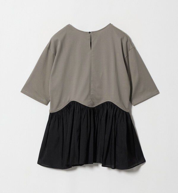 UNITED ARROWS green label relaxing「シアー コンビ 5分袖 プルオーバー カットソー」|Tシャツ・カットソー|