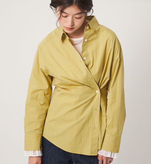 UNITED ARROWS green label relaxing「＜GLR_MINE＞プリーツスリーブ シェイプ シャツ」|シャツ・ブラウス|
