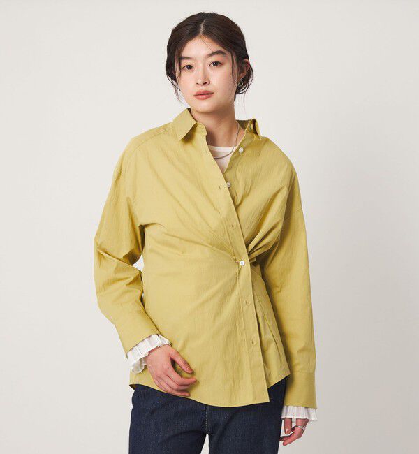 UNITED ARROWS green label relaxing「＜GLR_MINE＞プリーツスリーブ シェイプ シャツ」|シャツ・ブラウス|