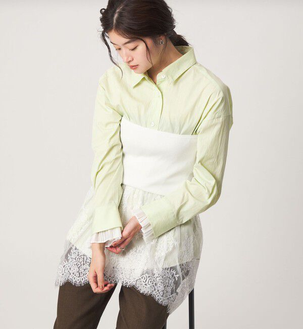 UNITED ARROWS green label relaxing「＜GLR_MINE＞プリーツスリーブ シェイプ シャツ」|シャツ・ブラウス|