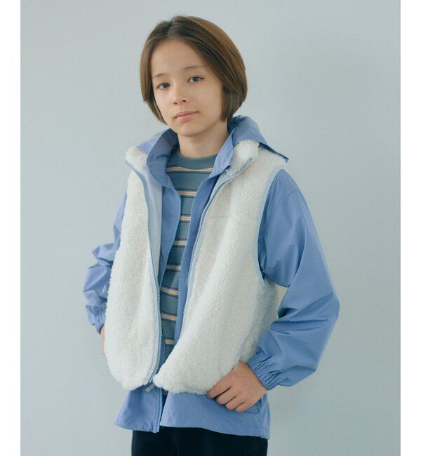 UNITED ARROWS green label relaxing「【スタメンシリーズ】ボア ジップ ベスト / キッズ 100cm-160cm」|その他|