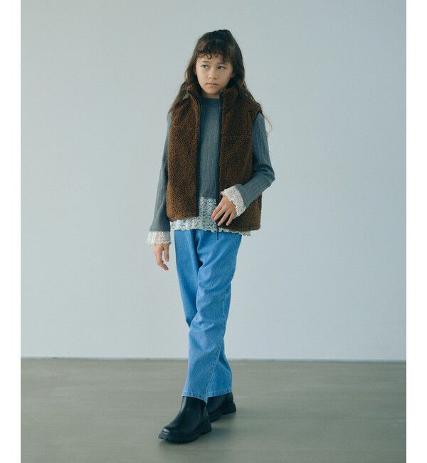 UNITED ARROWS green label relaxing「【スタメンシリーズ】ボア ジップ ベスト / キッズ 100cm-160cm」|その他|