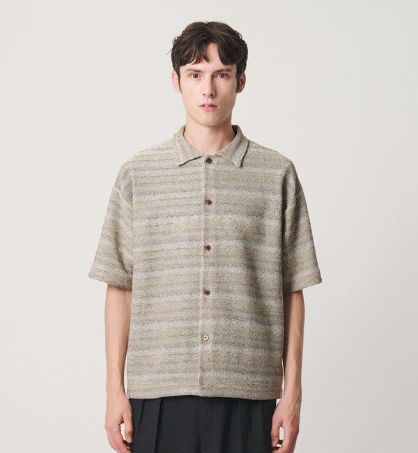 BEAUTY&YOUTH UNITED ARROWS「フェアアイル ショートスリーブ ニットシャツ ウォッシャブル」|カーディガン|
