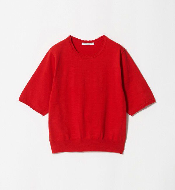 BEAUTY&YOUTH UNITED ARROWS「コットンスラブ スカラップ ニットプルオーバー ウォッシャブル」|ニット・セーター|