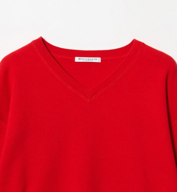 BEAUTY&YOUTH UNITED ARROWS「ソフトコットン Vネック スムース ニットプルオーバー ウォッシャブル」|ニット・セーター|