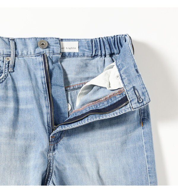 Demi-Luxe BEAMS 「【別注】upper hights / LAZY NIECE サイドゴム デニムパンツ」|デニム|