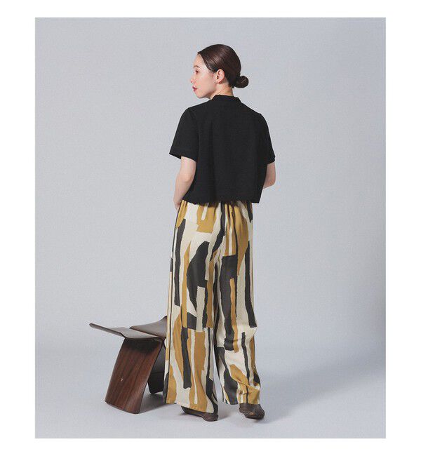 Demi-Luxe BEAMS 「モックネック ショート Tシャツ」|Tシャツ・カットソー|