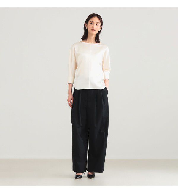 Demi-Luxe BEAMS 「トリアセ ポリエステル フラットサテン ブラウス」|シャツ・ブラウス|