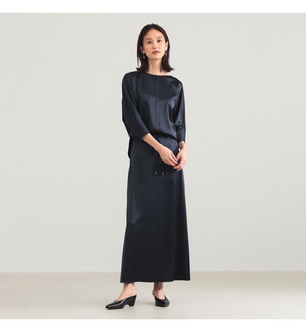 Demi-Luxe BEAMS 「トリアセ ポリエステル フラットサテン ブラウス」|シャツ・ブラウス|