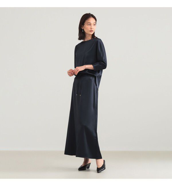 Demi-Luxe BEAMS 「トリアセ ポリエステル フラットサテン ブラウス」|シャツ・ブラウス|