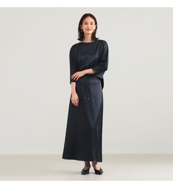 Demi-Luxe BEAMS 「トリアセ ポリエステル フラットサテン ブラウス」|シャツ・ブラウス|