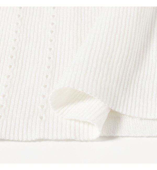 Ray BEAMS 「レース編み フリルネック プルオーバー」|ニット・セーター|