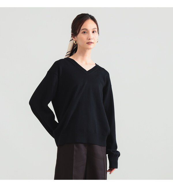Demi-Luxe BEAMS 「コットンウール Vネック ニット」|ニット・セーター|