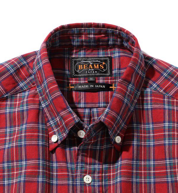 BEAMS「BEAMS PLUS / B.D. Short Sleeve Indigo Yarn Tartan Check」|シャツ・ブラウス|