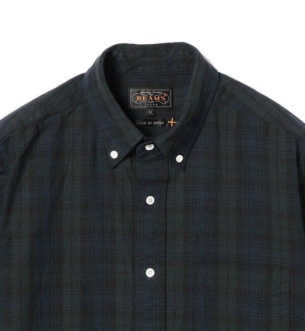 BEAMS「BEAMS PLUS / B.D. Short Sleeve Indigo Yarn Tartan Check」|シャツ・ブラウス|