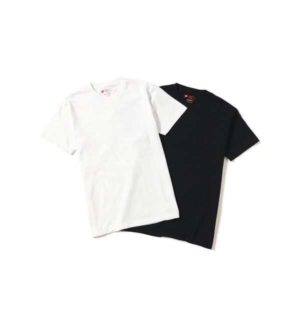 BEAMS「BEAMS｜【別注】Hanes / Mix Japan Fit 2Pack T-shirts｜半袖 クルーネック 2枚組｜丸胴編み 」|インナー|