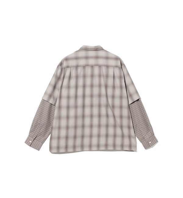 BEAMS「レイヤード チェックシャツ」|シャツ・ブラウス|