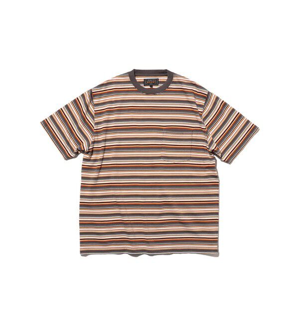 BEAMS PLUS「Pocket Tee Multi Stripe Tee」|Tシャツ・カットソー|GREY