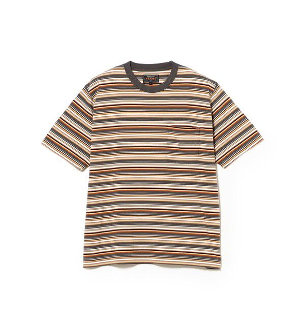 BEAMS PLUS「Pocket Tee Multi Stripe Tee」|Tシャツ・カットソー|