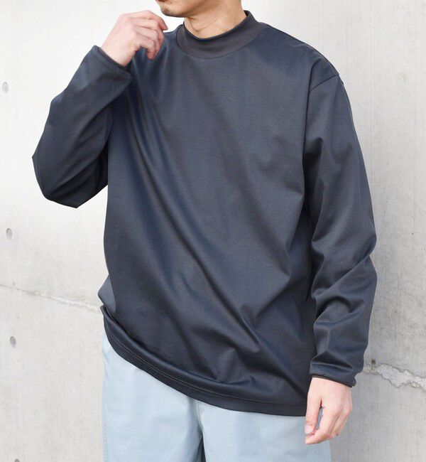 SHIPS any「スムースコットン モックネック Tシャツ (ロンT)◇」|Tシャツ・カットソー|