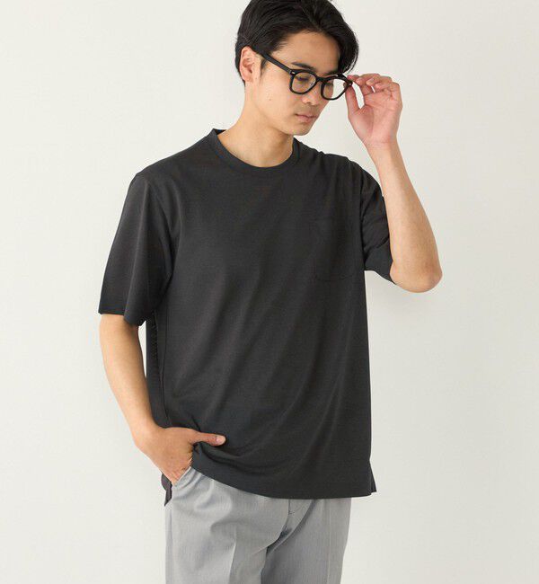 SHIPS Colors 「SHIPS Colors:〈速乾・接触冷感・UVカット〉Breeze Cool(R) Tシャツ◇」|Tシャツ・カットソー|ダークグレー