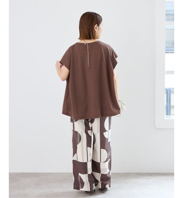 IENA「《接触冷感》フレンチタックスリーブ ドロストTシャツ」|Tシャツ・カットソー|