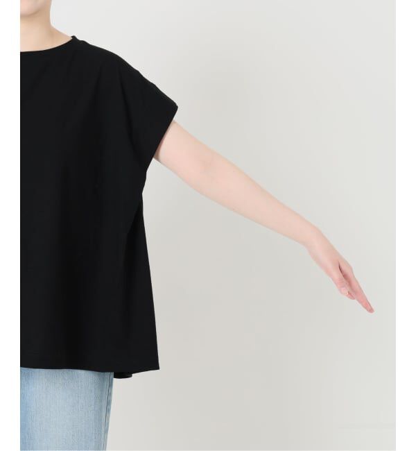 IENA「《接触冷感》フレンチタックスリーブ ドロストTシャツ」|Tシャツ・カットソー|