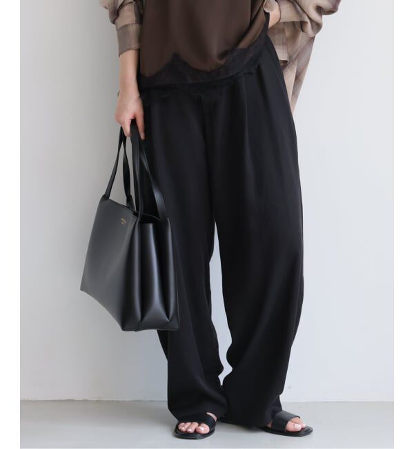 SLOBE IENA「《3サイズ展開/追加2》ワンタックバレルスラックス」|スラックス|
