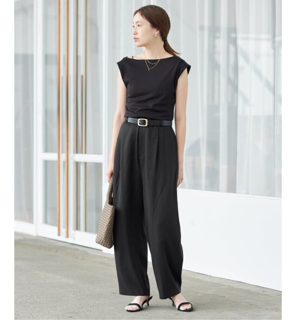 SLOBE IENA「《3サイズ展開/追加2》ワンタックバレルスラックス」|スラックス|