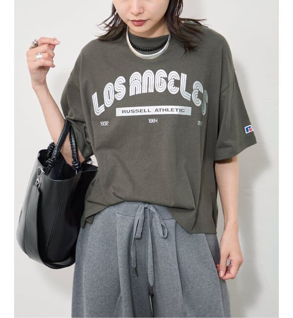 JOURNAL STANDARD「別注【RUSSELL ATHLETIC *JM for JS】TCRテンジクロゴS/S」|Tシャツ・カットソー|ブラック A