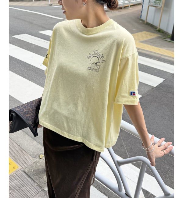 JOURNAL STANDARD「別注【RUSSELL ATHLETIC *JM for JS】TCRテンジクロゴS/S」|Tシャツ・カットソー|イエロー