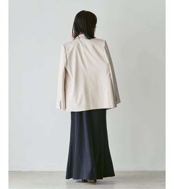 NOBLE「《追加・新色》【洗える】ワイドVネックフィブリルキャミワンピース」|ワンピース|
