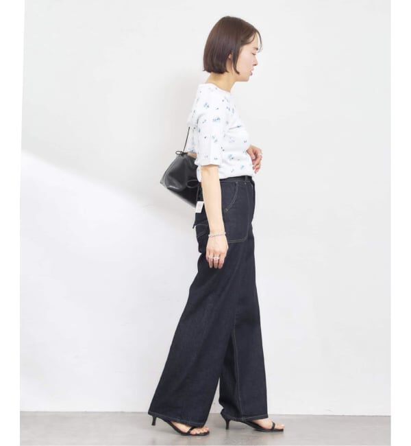 U by SPICK&SPAN「《 追加 / 新色 》SOMETHING / サムシング LISA LACE UP WIDE」|デニム|