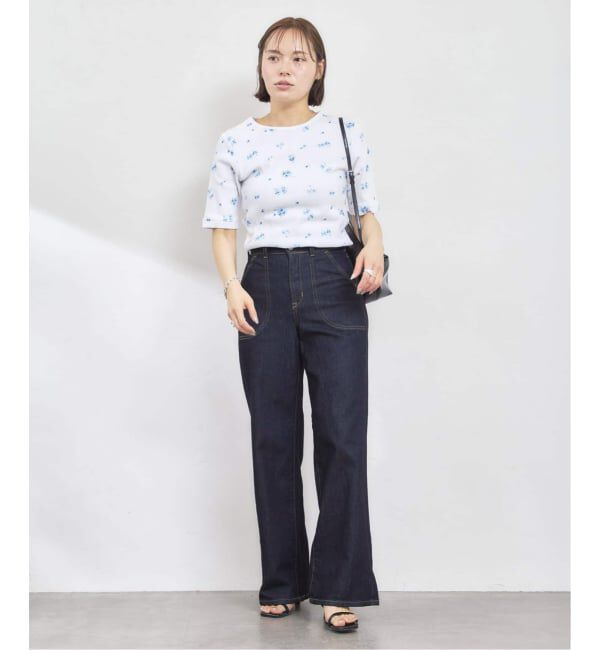 U by SPICK&SPAN「《 追加 / 新色 》SOMETHING / サムシング LISA LACE UP WIDE」|デニム|