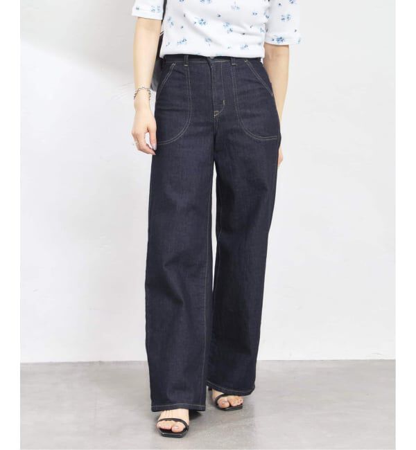 U by SPICK&SPAN「《 追加 / 新色 》SOMETHING / サムシング LISA LACE UP WIDE」|デニム|
